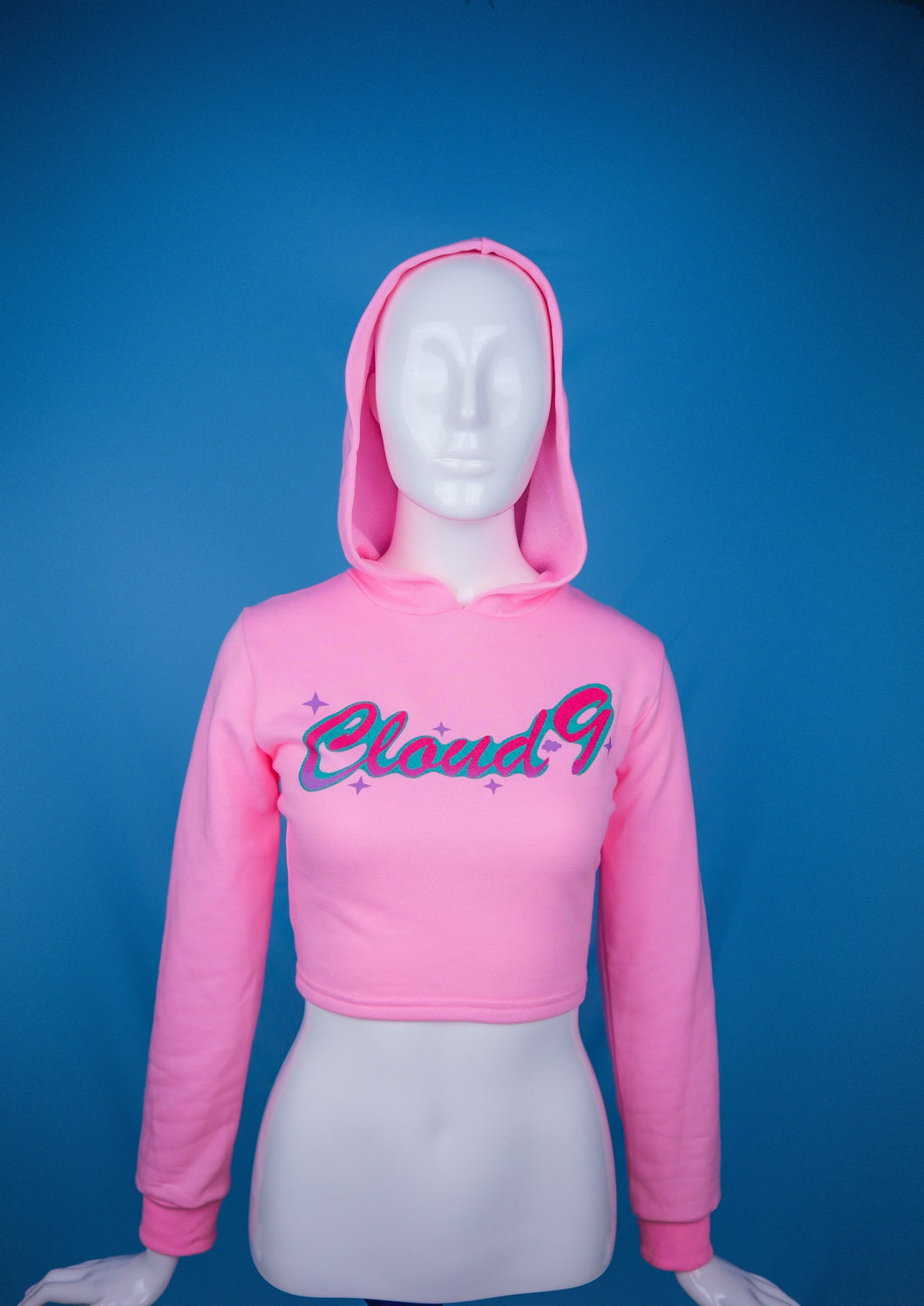 Cloud9 Pink Cropped Hoodie